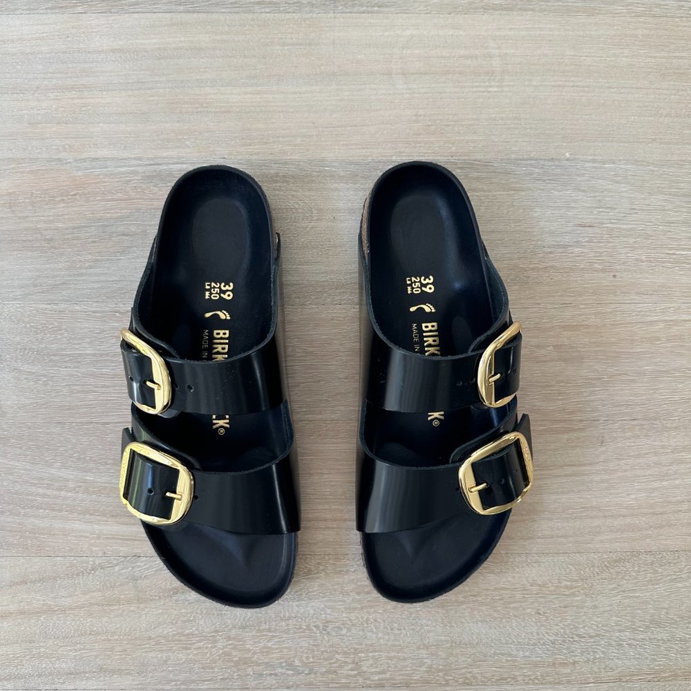 Birkenstock Arizona Big Buckle Sandals in Black (8.5)